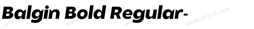 Balgin Bold Regular字体转换